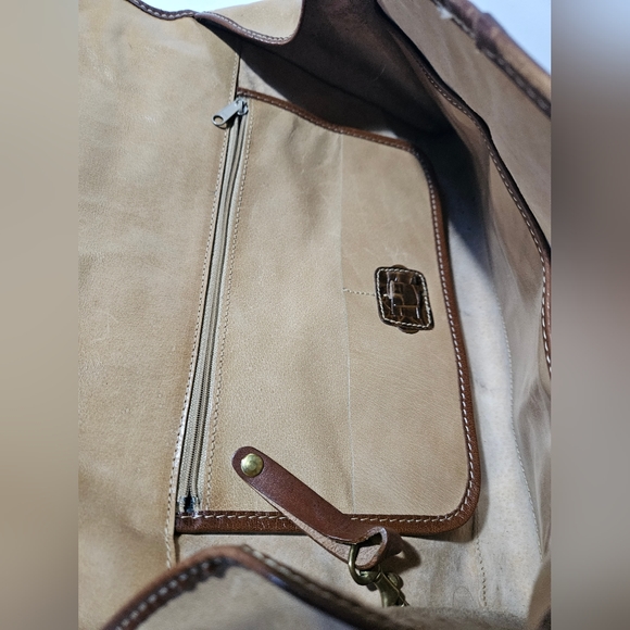 Vintage Brahmin Leather Satchel Bag - Picture 6 of 14